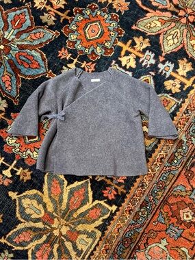 Makie Gray Wrap-Style Kids Jacket